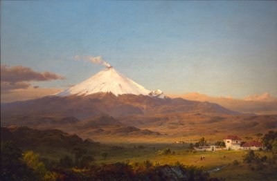 科托帕希，1855年。 作者 弗雷德里克·埃德温·丘奇
