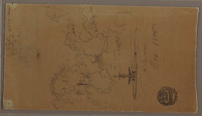 绘画，尼亚加拉瀑布公园中的喷泉，1856 年 10 月 作者 弗雷德里克·埃德温·丘奇