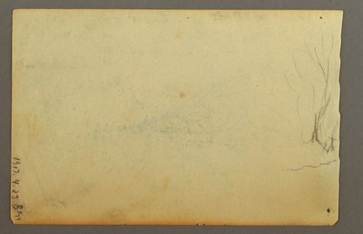 素描，一棵无叶的树，1845 年 2 月 作者 弗雷德里克·埃德温·丘奇