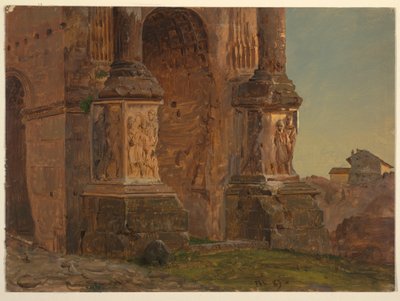 绘图，罗马塞普蒂米乌斯-塞维鲁拱门，1869 年 2 月 作者 弗雷德里克·埃德温·丘奇