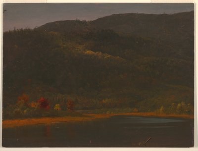 素描，秋景，1860-70 年 作者 弗雷德里克·埃德温·丘奇