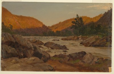 素描，北卡罗来纳州的秋景，1865-70 年 作者 弗雷德里克·埃德温·丘奇