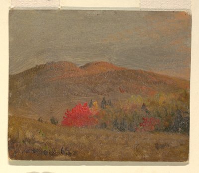 素描，秋景（佛蒙特州），1865-70 年 作者 弗雷德里克·埃德温·丘奇