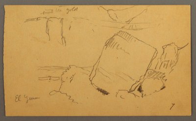 绘画，巨石，可能是 1868 年 2 月 作者 弗雷德里克·埃德温·丘奇