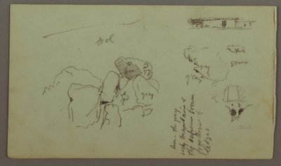 绘图，巨石，房屋，1868 年 4 月 作者 弗雷德里克·埃德温·丘奇