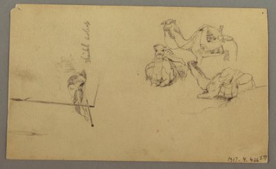 绘画，骆驼在山上饮水，2 月 22 日，可能创作于 1868 年 作者 弗雷德里克·埃德温·丘奇