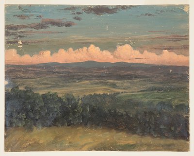 素描，纽约哈德逊的卡茨基尔，1870-80 年 作者 弗雷德里克·埃德温·丘奇