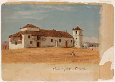 绘画，哥伦比亚巴兰基亚教堂，1853 年 5 月 作者 弗雷德里克·埃德温·丘奇