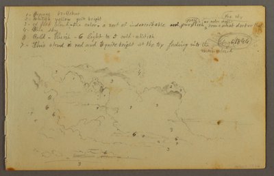素描，云研究，1844 年 作者 弗雷德里克·埃德温·丘奇