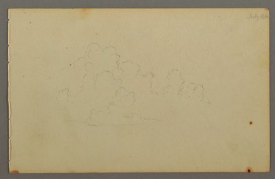 素描，云，1844 年 作者 弗雷德里克·埃德温·丘奇