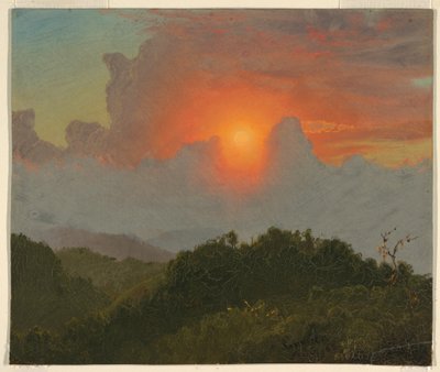 绘画，多云的天空，1865 年 8 月 作者 弗雷德里克·埃德温·丘奇