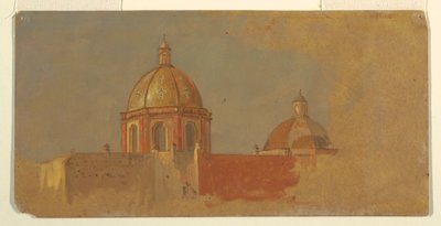 图画，哥伦比亚或厄瓜多尔，教堂屋顶，1853 年或 1857 年 作者 弗雷德里克·埃德温·丘奇