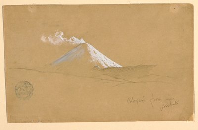 绘画，科托帕希山，来自厄瓜多尔安巴托附近，1853 年 作者 弗雷德里克·埃德温·丘奇