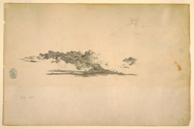绘图，牛，云，1844 年 7 月和 9 月 作者 弗雷德里克·埃德温·丘奇