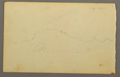 素描，木头的边缘，1844 年 作者 弗雷德里克·埃德温·丘奇