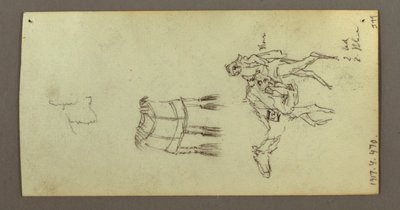 素描，人物和骆驼研究，1868 年 2 月 22 日 作者 弗雷德里克·埃德温·丘奇