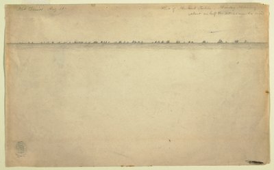 绘图，缅因州沙漠山鲭鱼捕捞船队，1850 年 8 月 19 日 作者 弗雷德里克·埃德温·丘奇