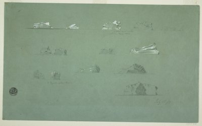 绘画，浮冰山，1859 年 7 月 1 日 作者 弗雷德里克·埃德温·丘奇