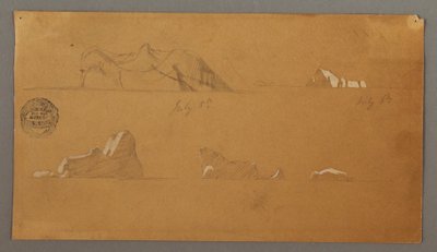 绘画，浮冰山，1859 年 7 月 5 日和 6 日 作者 弗雷德里克·埃德温·丘奇