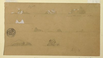 绘画，浮冰山，1859 年 7 月 6 日和 16 日 作者 弗雷德里克·埃德温·丘奇