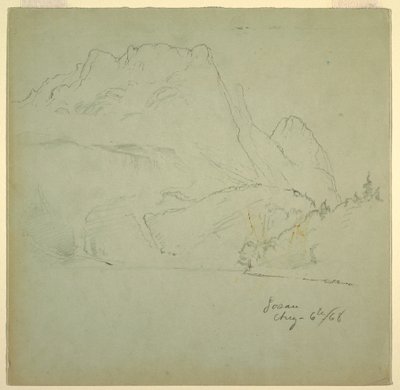 绘画，来自萨尔茨卡默古特的戈绍湖之一，1868 年 8 月 6 日 作者 弗雷德里克·埃德温·丘奇