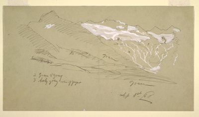 绘画，来自伯尔尼阿尔卑斯山，贝尔阿尔普，1868 年 8 月 作者 弗雷德里克·埃德温·丘奇