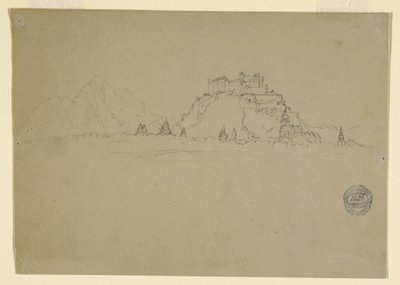 素描，奥地利海恩萨尔茨堡（背面），1868 年 作者 弗雷德里克·埃德温·丘奇