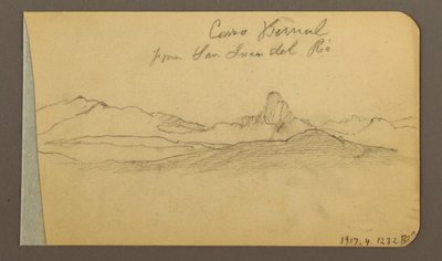 绘图，丘陵和山脉，圣伯纳峰，1889 年 作者 弗雷德里克·埃德温·丘奇