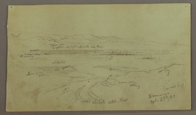 绘画，《丘陵与平原》，1868 年 4 月 29 日 作者 弗雷德里克·埃德温·丘奇