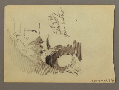 绘画，山顶上的房屋，可能创作于 1868-69 年 作者 弗雷德里克·埃德温·丘奇