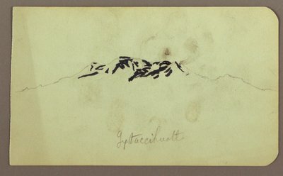 素描，伊塔奇瓦特尔山峰；背面：烤炉，1883 年 作者 弗雷德里克·埃德温·丘奇