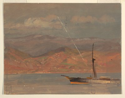 绘图，意大利海岸，墨西拿海峡外，1868 年 7 月 作者 弗雷德里克·埃德温·丘奇