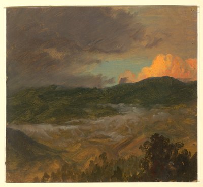 素描，风景，1865 年 von 弗雷德里克·埃德温·丘奇