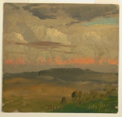 素描，风景，哈德逊河谷，1870 年 7 月 作者 弗雷德里克·埃德温·丘奇
