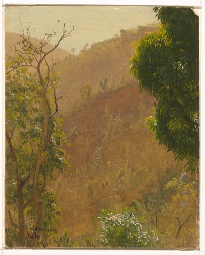 素描，风景，1865 年 7 月 作者 弗雷德里克·埃德温·丘奇