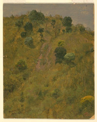 素描，风景，1865 年 7 月 作者 弗雷德里克·埃德温·丘奇
