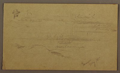 素描，风景，1865 年 5 月 von 弗雷德里克·埃德温·丘奇