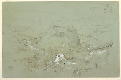 素描，厄瓜多尔瓜兰达附近的风景，1857 年 6 月 5 日 作者 弗雷德里克·埃德温·丘奇