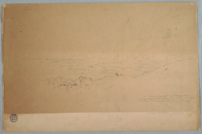 素描，哥伦比亚梅尔加附近的风景，1853 年 7 月 作者 弗雷德里克·埃德温·丘奇
