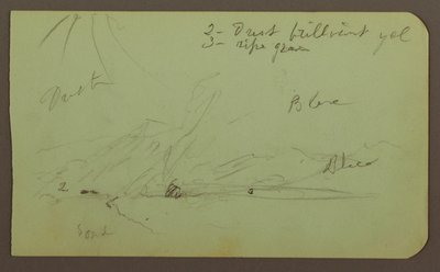 素描，风景；背面：山坡，1883 年 作者 弗雷德里克·埃德温·丘奇