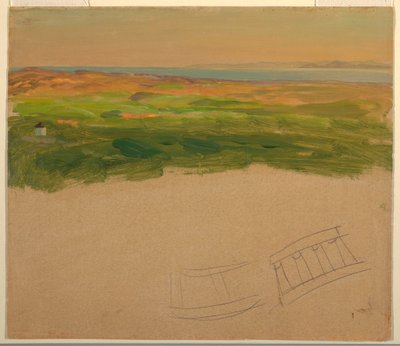 素描，风景，叙利亚或希腊附近，1868-69 年 作者 弗雷德里克·埃德温·丘奇