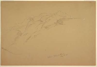 素描，戈林和阿普滕瑙之间的风景，1868 年 8 月 5 日 作者 弗雷德里克·埃德温·丘奇