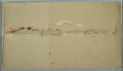 绘图，米林诺克湖，卡塔丁山景观，1878 年 9 月 作者 弗雷德里克·埃德温·丘奇