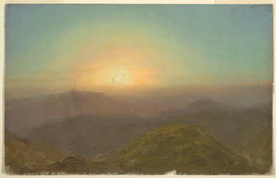 素描，晨景，1865 年 作者 弗雷德里克·埃德温·丘奇