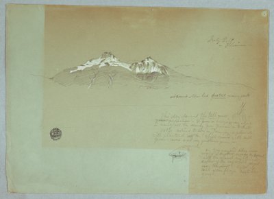 绘画，厄瓜多尔伊利尼萨山，1857 年 7 月 3 日 作者 弗雷德里克·埃德温·丘奇