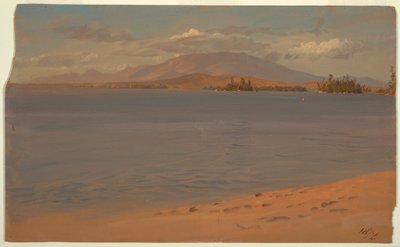 绘画，从米林诺克湖看卡塔丁山，1878 年 作者 弗雷德里克·埃德温·丘奇