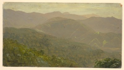 素描，山区风景，1865 年 8 月 作者 弗雷德里克·埃德温·丘奇