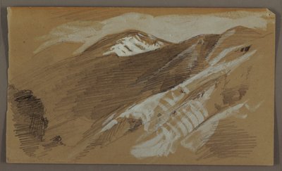 素描，山景，牙买加，西印度群岛，1868 年 8 月 作者 弗雷德里克·埃德温·丘奇