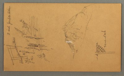素描，山峰，水池边的植被，1868 年 作者 弗雷德里克·埃德温·丘奇