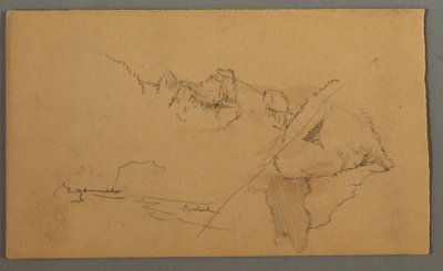 素描，山峰，1868 年 作者 弗雷德里克·埃德温·丘奇